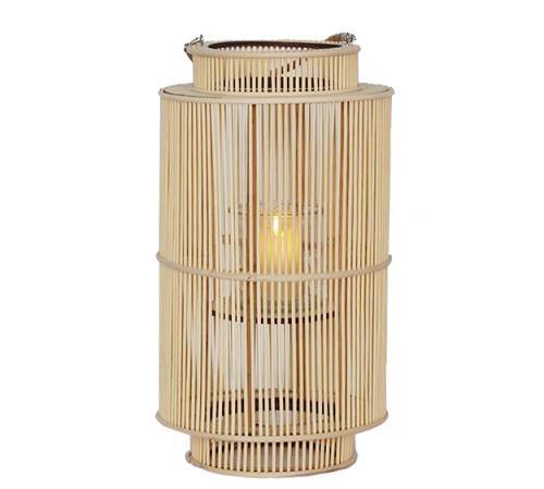 Φανάρι Rattan με δερμάτινη λαβή,29x51cm YT102