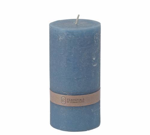 Κερί κορμός ρουστίκ μπλε, 7x14cm CA421