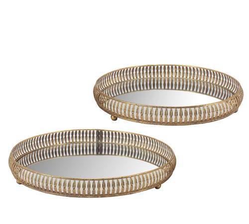 Σετ/2 στρογγ.δισκοι με καθρεπτη 34.5-40cm HT664