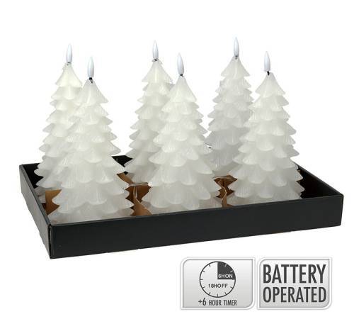 Κερι led με timer σχ.ελατο,λευκο χρ.12.5x19.5cm CA432