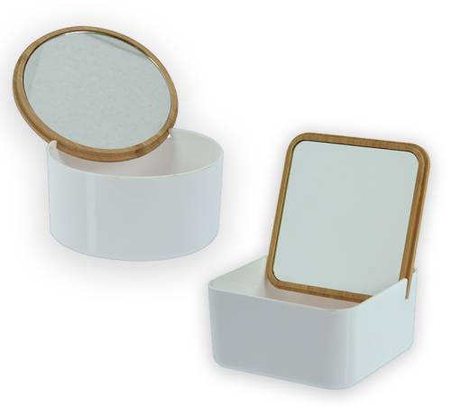 Καθρέπτης make up με organizer σε 2 σχ.,13x7cm HE459
