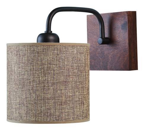 Απλίκα ξύλο/Αμπαζούρ μόκα Ε27 Φ15