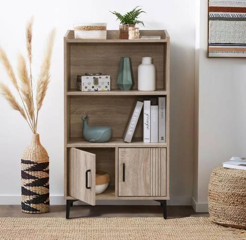 ΒΙΒΛΙΟΘΗΚΗ-ΡΑΦΙΕΡΑ Fylliana Board SONOMA ΧΡΩΜΑ 60x30x112εκ