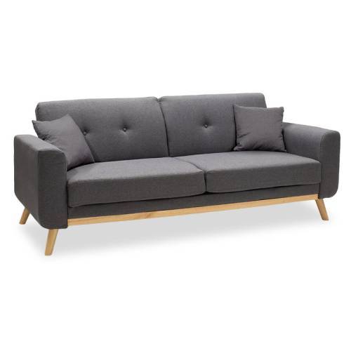 Καναπές-κρεβάτι Carmelo  ανθρακί ύφασμα 214x80x86εκ