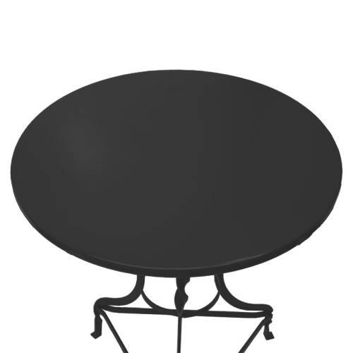 Τραπέζι Noah pakoworld μεταλλικό μαύρο Φ58x72εκ