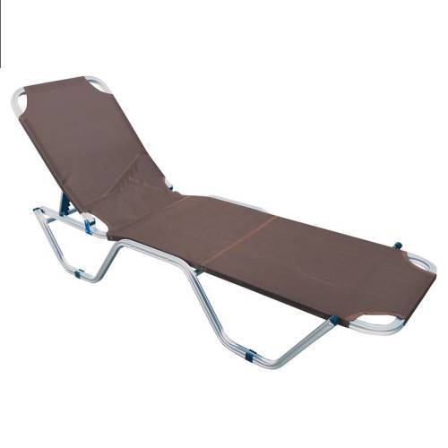 CRETA Ξαπλώστρα Αλουμινίου Textilene Cappuccino Στοιβαζόμενη Ε-00020292 Ε281,7