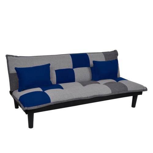 FENDER Καναπές - Κρεβάτι Σαλονιού - Καθιστικού, Ύφασμα Patchwork Blue Ε-00020310 Ε9435,1