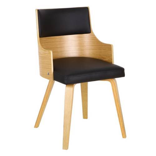 EMERSON Πολυθρόνα Φυσικό - Pu Μαύρο Ε-00024778 Ε7513,2