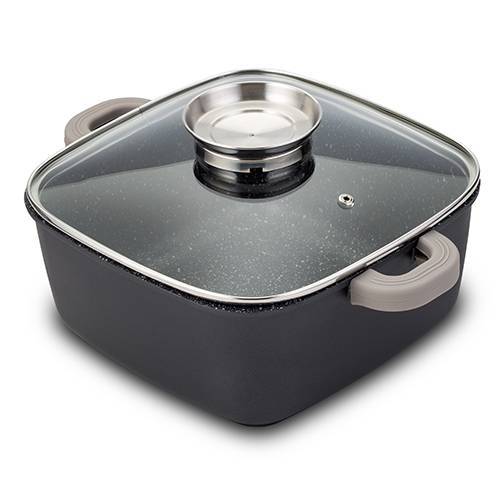 Τετράγωνη κατσαρόλα-γάστρα Funtzio με αντικολλητική επίστρωση stone 24cm