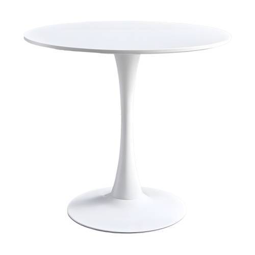 Τραπέζι σαλονιού Elijah pakoworld λευκό Φ60x74cm