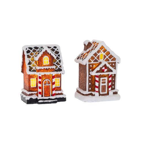 ΣΠΙΤΙ GINGERBREAD ΜΕ ΦΩΣ 5Χ5Χ8ΕΚ 2 ΣΧΕΔΙΑ ΜΠΑΤΑΡΙΑΣ