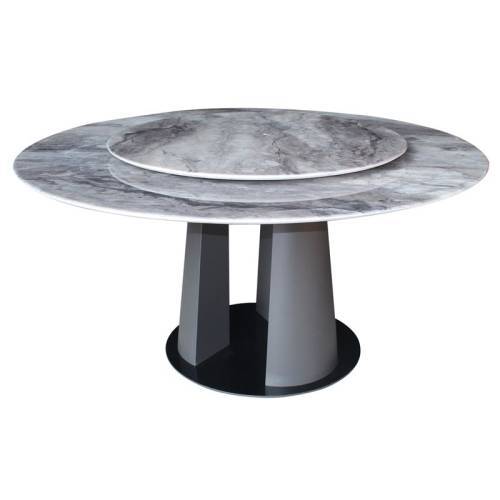 LAZY SUSAN Τραπέζι με κεντρική Περιστρεφόμενη επιφάνεια, Βάση Μέταλλο-Επιφάνεια Μάρμαρο Ε-00025217 ΕΜ784,1
