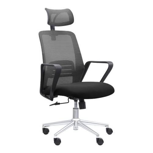 ΚΑΡΕΚΛΑ ΓΡΑΦΕΙΟΥ Fylliana FL299 ΜΑΥΡΗ ΠΛΑΤΗ-ΜΑΥΡΟ ΚΑΘΙΣΜΑ 64x62x122εκ