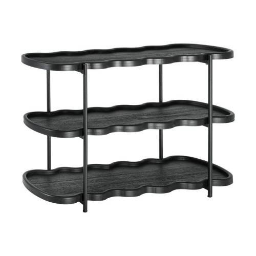 ΒΟΗΘΗΤΙΚΟ ΟΒΑΛ ΤΡΑΠΕΖΑΚΙ MDF ΣΑΛΟΝΙΟΥ Fylliana FL03392  ΜΑΥΡΟ ΧΡΩΜΑ 120x40x80εκ