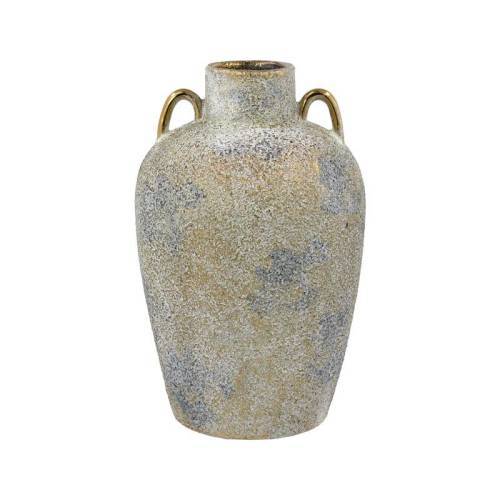 ΚΕΡΑΜΙΚΟ ΒΑΖΟ Fylliana FL134036 ΧΡΥΣΟ-ΓΚΡΙ 18x29εκ