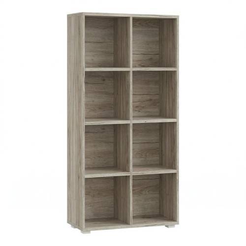 ΒΙΒΛΙΟΘΗΚΗ-ΡΑΦΙΕΡΑ Fylliana Smart 8P GREY OAK ΧΡΩΜΑ 74x25x146εκ
