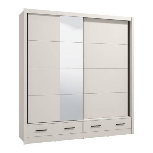 ΝΤΟΥΛΑΠΑ ΜΕ ΚΑΘΡΕΦΤΗ ALBI PLUS 205 2F OG CASHMERE ΧΡΩΜΑ 205x60x216εκ
