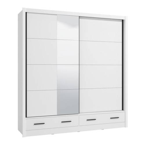 ΝΤΟΥΛΑΠΑ ΜΕ ΚΑΘΡΕΦΤΗ ALBI PLUS 205 2F OG ΛΕΥΚΟ ΧΡΩΜΑ 205x60x216εκ
