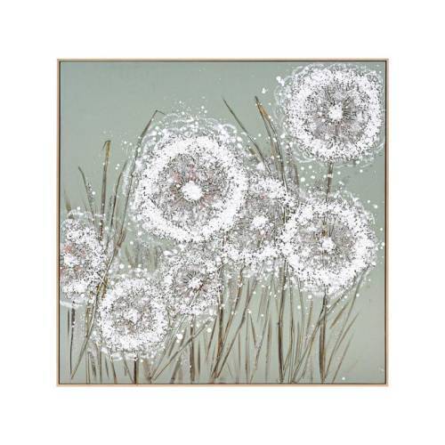 ΠΙΝΑΚΑΣ ΣΕ ΚΑΜΒΑ Fylliana FL25078 ΛΕΥΚΟ-ΧΡΥΣΟ-ΠΡΑΣΙΝΟ 102x102εκ