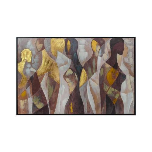 ΠΙΝΑΚΑΣ ΣΕ ΚΑΜΒΑ Fylliana FL38701 ΚΑΦΕ-ΜΠΕΖ-ΧΡΥΣΟ ΧΡΩΜΑ 120x4x80εκ