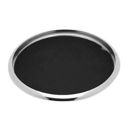 Δίσκος σερβιρίσματος inox με μαύρη επένδυση στρογγυλός Φ40cm 05-011 NOVATEX