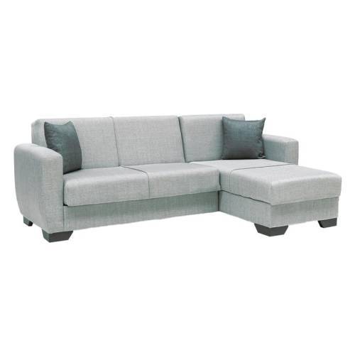 ΓΩΝΙΑΚΟΣ ΚΑΝΑΠΕΣ Fylliana New Dolce ΑΝΟΙΧΤΟ ΓΚΡΙ ΜΕ ΓΚΡΙ ΜΑΞΙΛΑΡΙΑ 240x146x85εκ