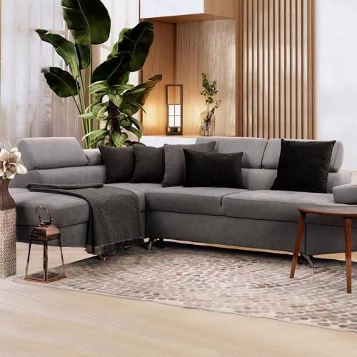 ΚΑΝΑΠΕΣ ΓΩΝΙΑ Fylliana RIOM-M 23+24 ΑΡΙΣΤΕΡΗ ΓΚΡΙ / ΣΚ. ΓΚΡΙ 278*192*79