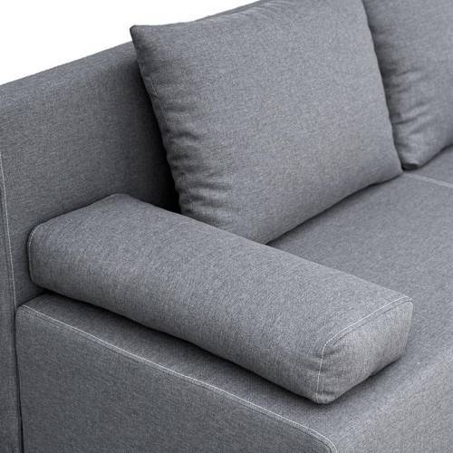 ΚΑΝΑΠΕΣ-ΚΡΕΒΑΤΙ Fylliana Nuvia ΓΚΡΙ ΥΦΑΣΜΑ 190x80x85εκ