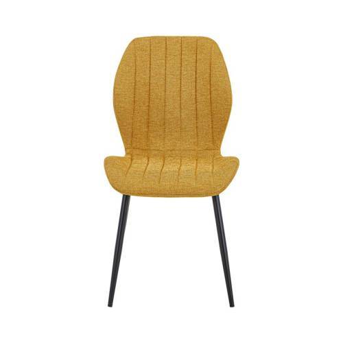 ΚΑΡΕΚΛΑ ΤΡΑΠΕΖΑΡΙΑΣ Fylliana FL089 ΜΟΥΣΤΑΡΔΙ ΥΦΑΣΜΑ ΜΕ ΜΑΥΡΑ ΜΕΤΑΛΛΙΚΑ ΠΟΔΙΑ 47x55x87εκ