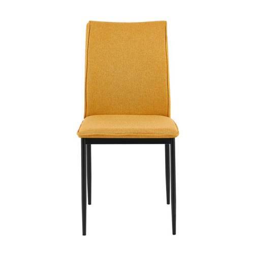 ΚΑΡΕΚΛΑ ΤΡΑΠΕΖΑΡΙΑΣ Fylliana FL25414 ΜΟΥΣΤΑΡΔΙ ΧΡΩΜΑ ΥΦΑΣΜΑ ΜΕ ΜΑΥΡΑ ΜΕΤΑΛΛΙΚΑ ΠΟΔΙΑ 44x60x86εκ