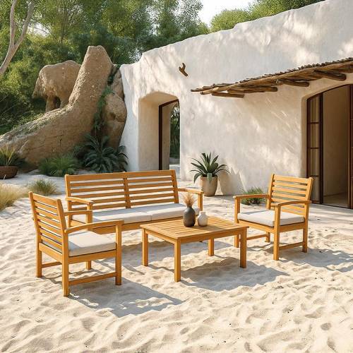 ΣΕΤ ΚΗΠΟΥ 4 ΤΕΜ ΞΥΛΟ ΑΚΑΚΙΑΣ Fylliana FL942 ΚΑΡΥΔΙ ΣΚΕΛΕΤΟΣ 122x62x84εκ