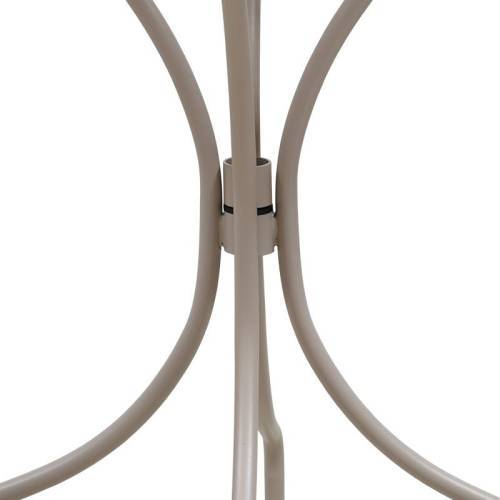 ΣΤΡΟΓΓΥΛΟ ΜΕΤΑΛΛΙΚΟ ΤΡΑΠΕΖΙ ΕΞΟΧΗΣ Fylliana 003 ΜΠΕΖ ΧΡΩΜΑ 60x73εκ