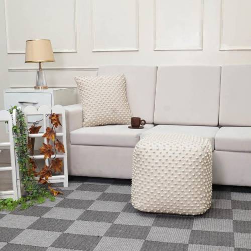 ΤΕΤΡΑΓΩΝΟ ΠΟΥΦ Fylliana FL481 IVORY ΧΡΩΜΑ 45x45x45εκ