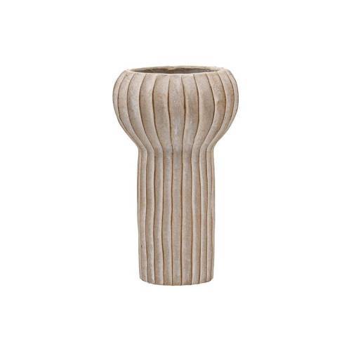 ΔΙΑΚΟΣΜΗΤΙΚΟ ΒΑΖΟ ΤΣΙΜΕΝΤΕΝΙΟ Fylliana FL15773 ΜΠΕΖ-ΓΚΡΙ ΜΕ TAUPE ΛΕΠΤΟΜΕΡΕΙΕΣ ΧΡΩΜΑ 17x28εκ