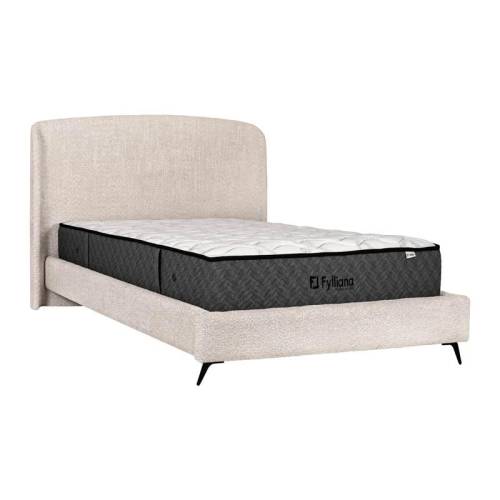 ΔΙΠΛΟ ΚΡΕΒΑΤΙ Fylliana Bavaria ΜΠΕΖ ΧΡΩΜΑ 203x215x126εκ (160x200)