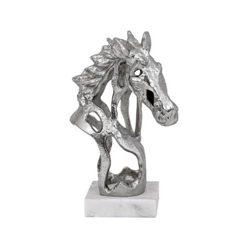 ΕΠΙΤΡΑΠΕΖΙΑ ΔΙΑΚΟΣΜΗΤΙΚΗ ΦΙΓΟΥΡΑ Fylliana Horse ΝΙΚΕΛ ΧΡΩΜΑ 18x14x26εκ