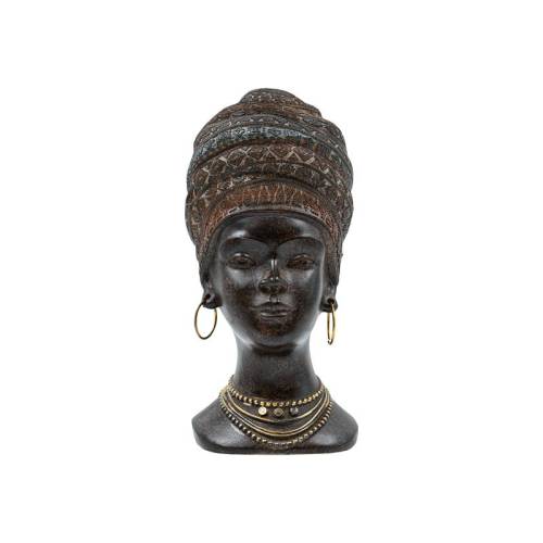 ΕΠΙΤΡΑΠΕΖΙΟ ΔΙΑΚΟΣΜΗΤΙΚΟ "AFRICAN WOMAN" Fylliana FL2447 ΚΑΦΕ-ΧΡΥΣΟ ΧΡΩΜΑ 11x13x23εκ