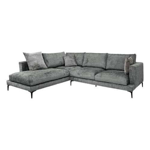 ΚΑΝΑΠΕΣ Fylliana Marcell ΑΡΙΣΤΕΡΗ ΓΩΝΙΑ ΓΚΡΙ ΜΕ ΑΝΟΙΧΤΟ ΓΚΡΙ ΜΑΞΙΛΑΡΙΑ 300x230x88εκ