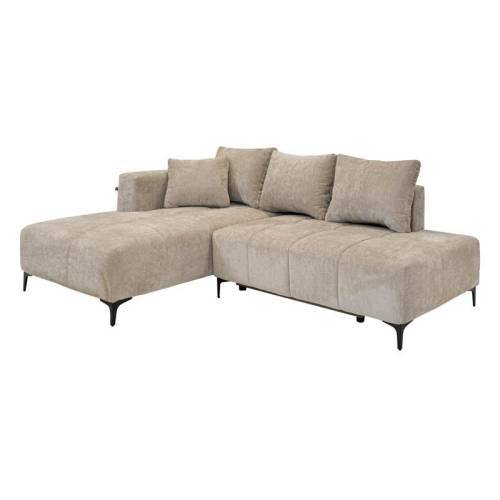 ΚΑΝΑΠΕΣ ΚΡΕΒΑΤΙ Fylliana Jasper ΑΡΙΣΤΕΡΗ ΓΩΝΙΑ ΜΠΕΖ ΥΦΑΣΜΑ 255x170x90εκ