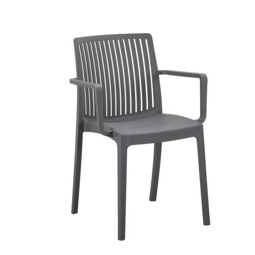 ΚΑΡΕΚΛΑ ΚΗΠΟΥ ΑΠΟ ΠΟΛΥΠΡΟΠΥΛΕΝΙΟ Fylliana "Emma" ΜΕ UV ΠΡΟΣΤΑΣΙΑ ΣΚΟΥΡΟ ΓΚΡΙ ΧΡΩΜΑ 55x56x82εκ