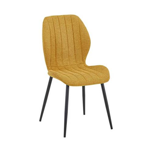 ΚΑΡΕΚΛΑ ΤΡΑΠΕΖΑΡΙΑΣ Fylliana FL089 ΜΟΥΣΤΑΡΔΙ ΥΦΑΣΜΑ ΜΕ ΜΑΥΡΑ ΜΕΤΑΛΛΙΚΑ ΠΟΔΙΑ 47x55x87εκ