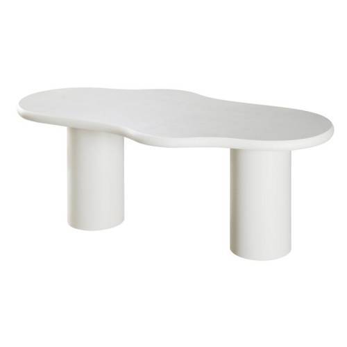 ΤΡΑΠΕΖΙ ΤΡΑΠΕΖΑΡΙΑΣ Fylliana Concretto ΛΕΥΚΟ ΜΕ ΥΦΗ ΤΣΙΜΕΝΤΟΥ ΧΡΩΜΑ 180x90x76εκ