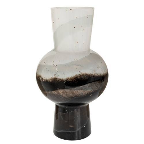 ΑΣΠΡΟΜΑΥΡΟ ΓΥΑΛΙΝΟ ΒΑΖΟ Φ19Χ31ΕΚ