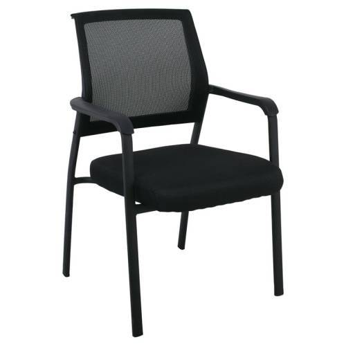 ASCO Πολυθρόνα Γραφείου Επισκέπτη Μέταλλο Βαφή Μαύρο, Mesh - Ύφασμα Μαύρο Ε-00021922 ΕΟ567,1