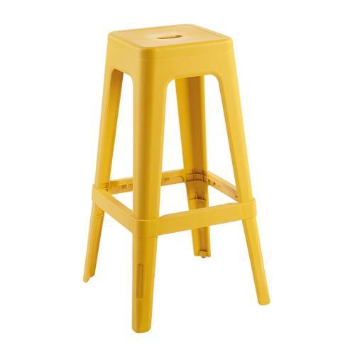 RELIX PP Σκαμπό BAR Στοιβαζόμενο, PP Απόχρωση Κροκί Ε-00026597 Ε51900,7