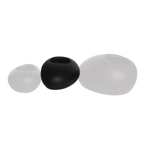 FLOWER POT-ROCK 50x32x19cm, Cement Απόχρωση Black Ε-00025152 Ε6320,Β2