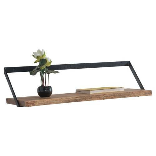 WALL-1 Ράφι Τοίχου Μέταλλο Βαφή Μαύρο, Ξύλο Ακακία Φυσικό Ε-00021255 ΕΑ7072,1