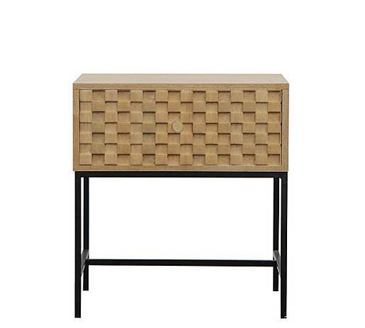 Κομοδίνο 1 συρτάρι,μεταλ/κά πόδια,51.5x40x56 EP479