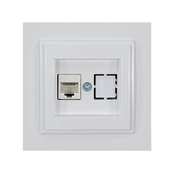 ΠΡΙΖΑ DATA CAT 6 RJ 45 MONH ΛΕΥΚΗ