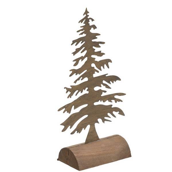 ΧΡΙΣΤΟΥΓΕΝΝΙΑΤΙΚΟ ΔΕΝΤΡΟ ΜΕΤΑΛΛΙΚΟ ΚΑΦΕ 17x6x31cm Inart